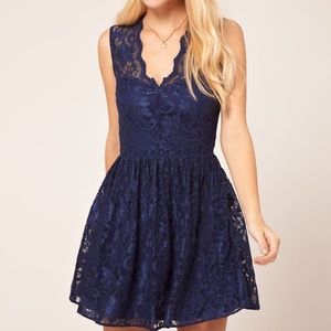 ASOS - Beautiful Navy Lace Dress